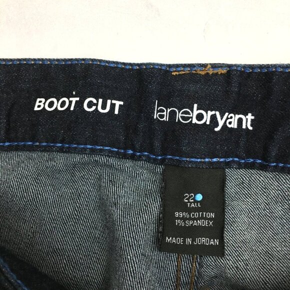 NEW Lane Bryant Women's Bootcut Jeans Dark Wash Stretchy size 22T length 34" - Picture 3 of 9